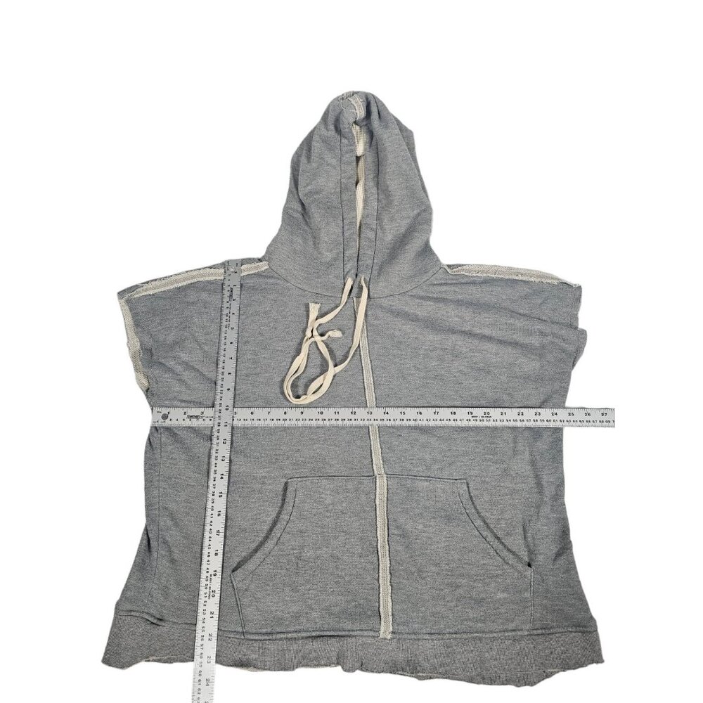 Greg Lauren Sleeveless Zip-Up Hoodie Size 1 Gray